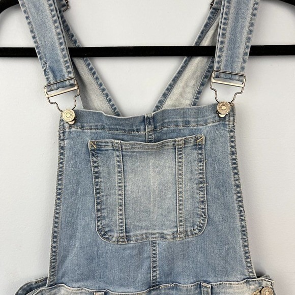 Kancan Estilo Stretch Denim Bib Overall Jumper Dress Size M Festival Summer - Picture 2 of 9